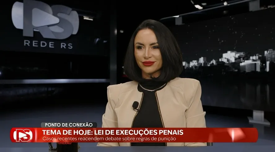 Dra. Thaís Zanetti em entrevista no programa Ponto de Conexão na Rede RS TV sobre a Lei de Execuções Penais